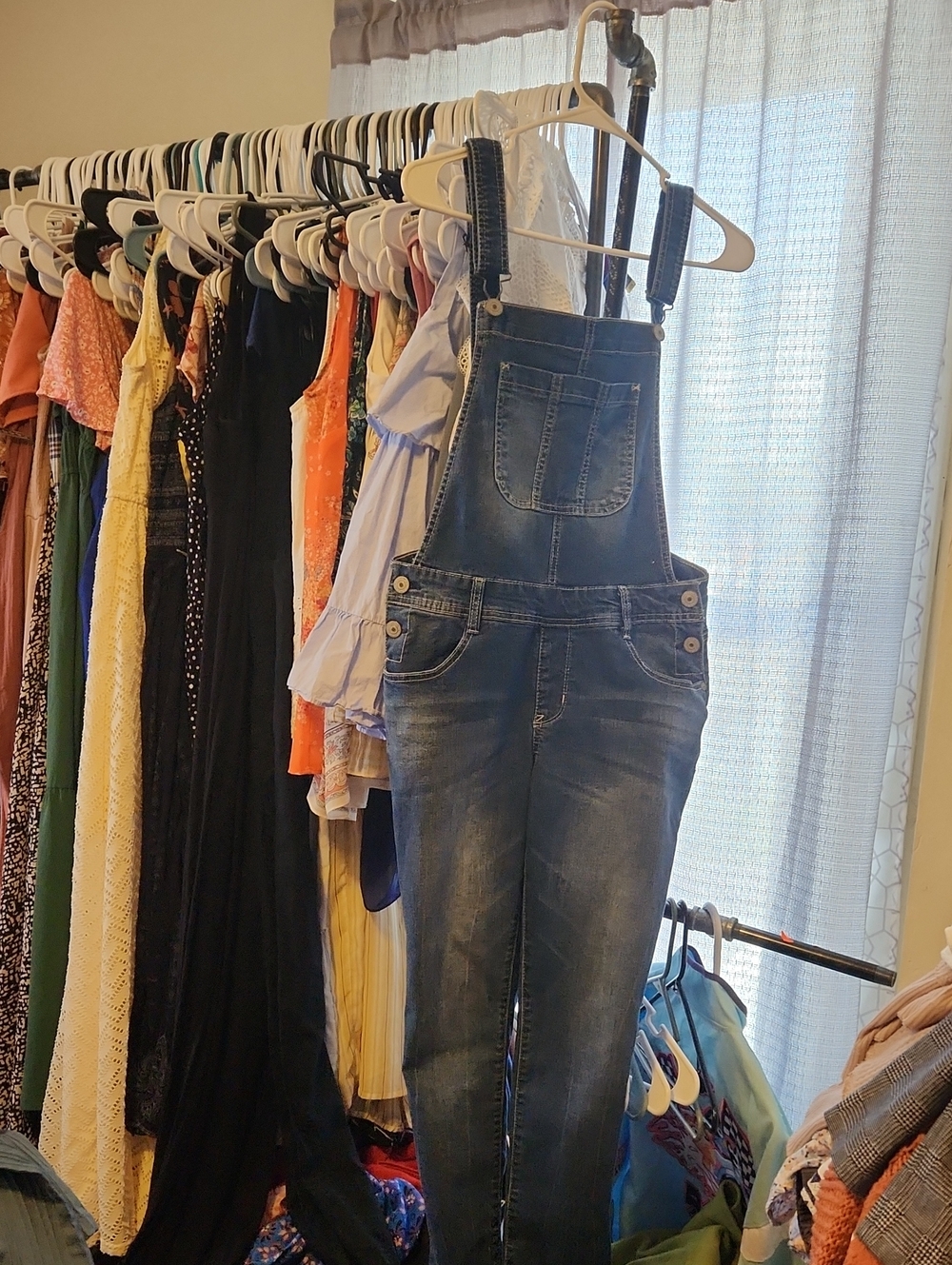 Wallflower Faded Blue Denim Overalls for Women